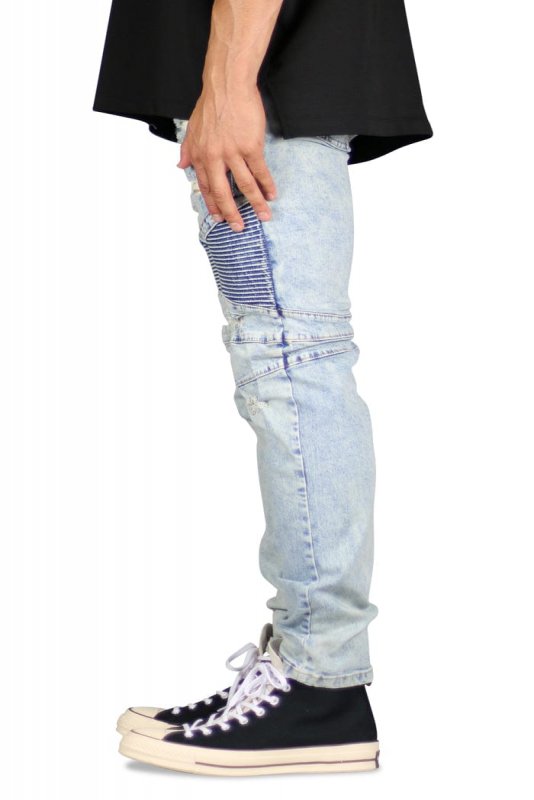 Hyper Blue Ara Biker Jeans