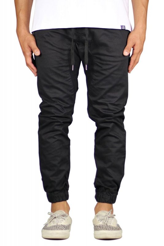 Black  Drop Crotch Joggers
