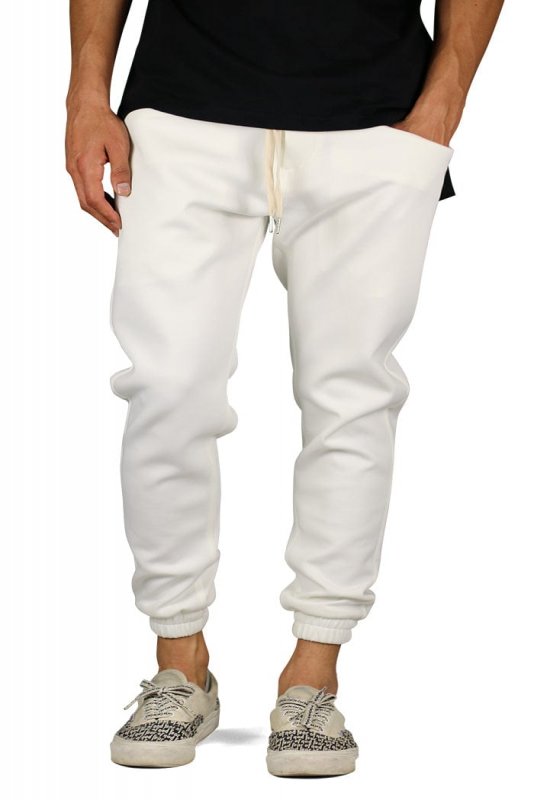 Cream White Neoprene Joggers