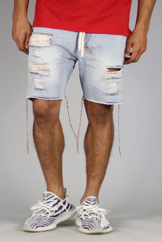 Ripped Denim Shorts