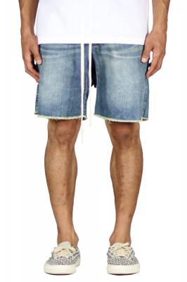 Indigo Drop Denim Shorts