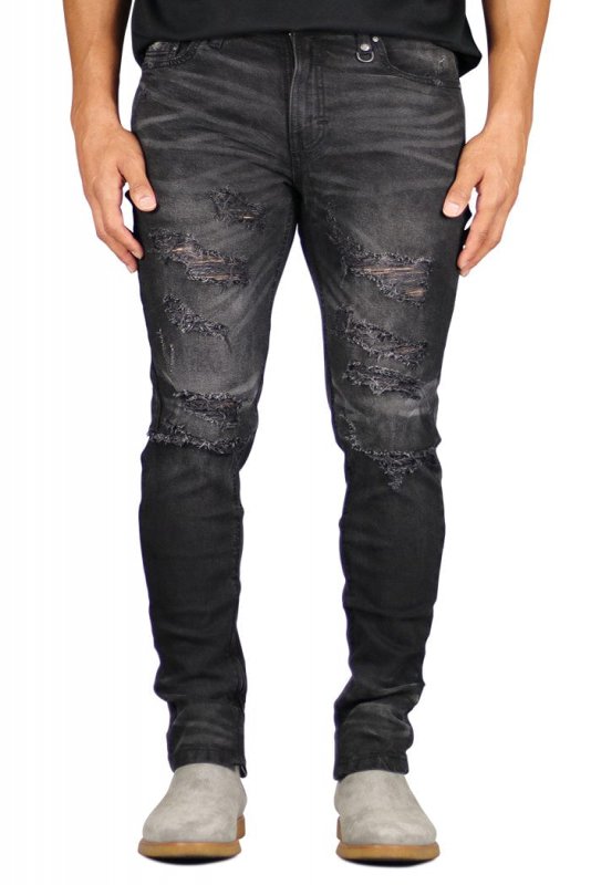 Black Gao Zipper Jeans