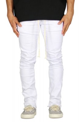 White Zipper Pants
