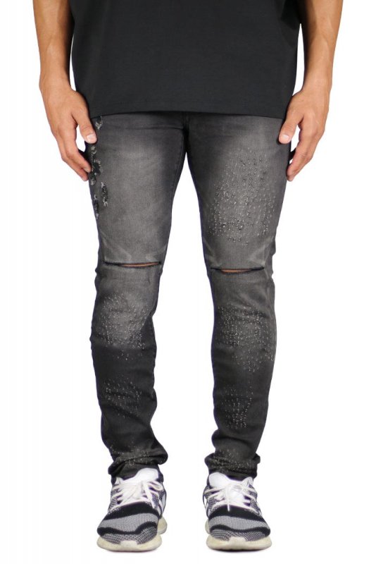 Fade Black Blast-Cut Jeans