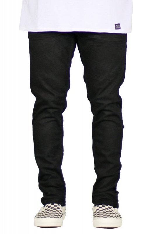 Jet Black Stack Zipper Jeans