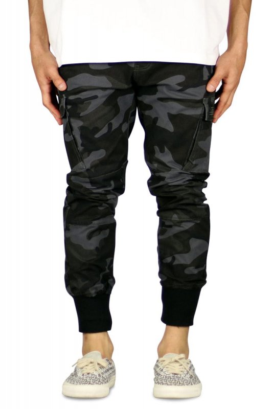Black Camo Cargo Joggers