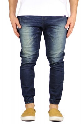 DK Blue Drop Crotch Denim Joggers