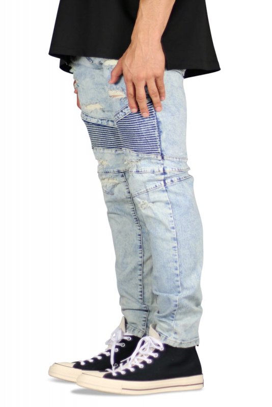 Hyper Blue Ara Biker Jeans