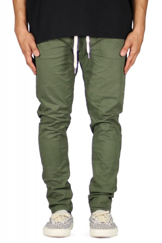 Olive Drop Crotch Pants