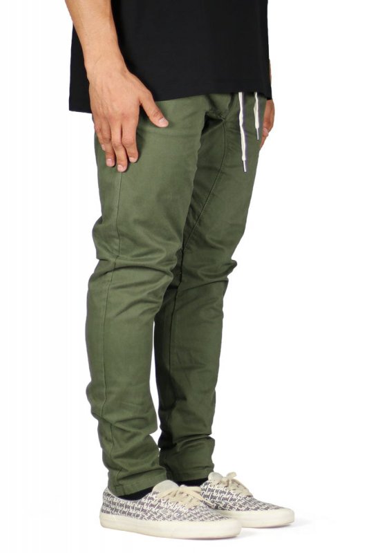 Olive Drop Crotch Pants