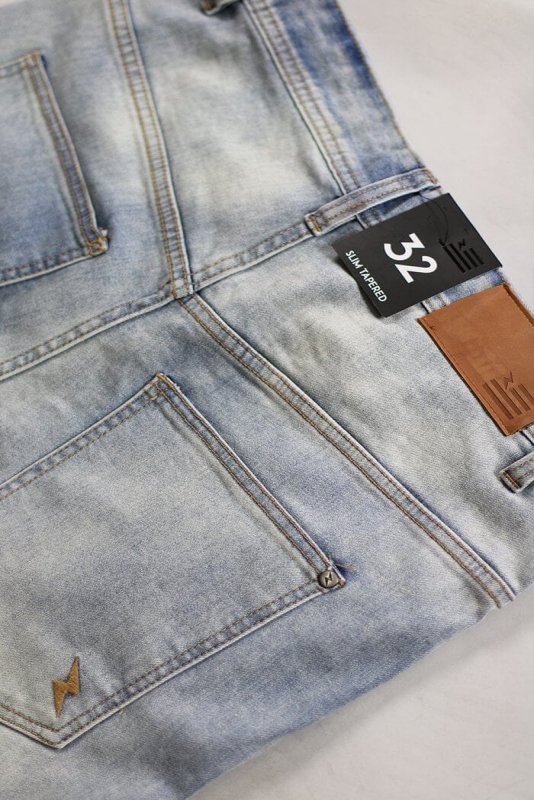 LT.Blue Gnu Zipper Jeans