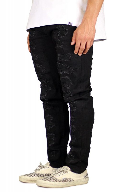 Jet Black Thrasher Jeans