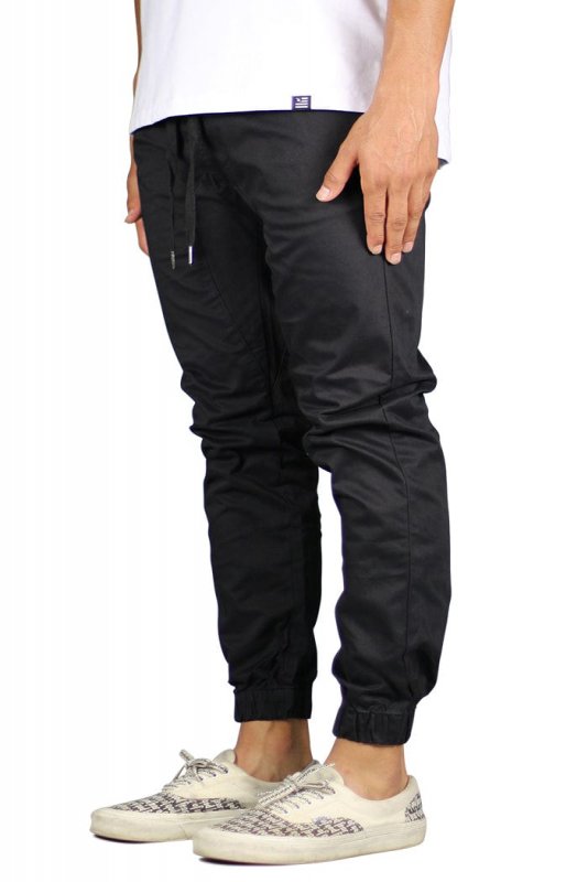 Black  Drop Crotch Joggers