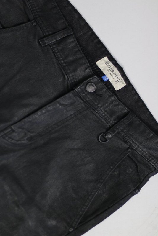 Wax Coated Denim Joggers