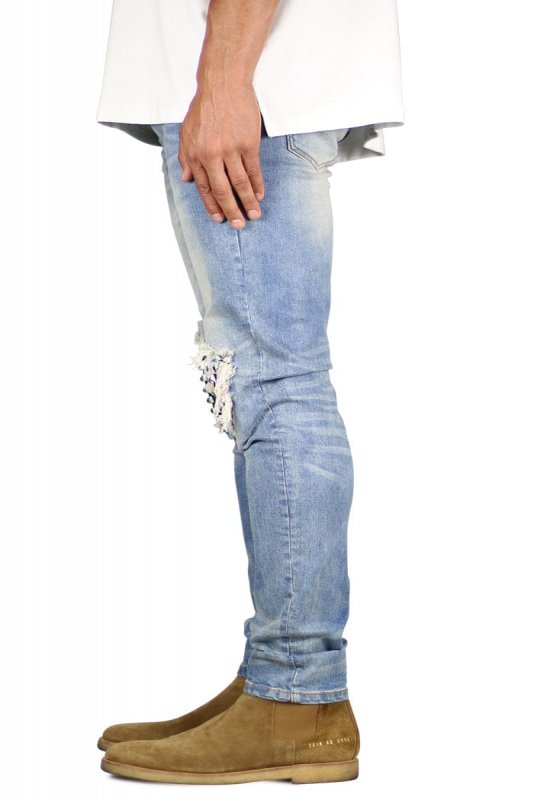 M.Blue Studded Jeans