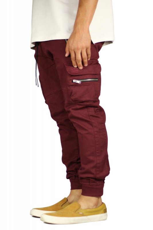Burgundy Combat Cargo Pants