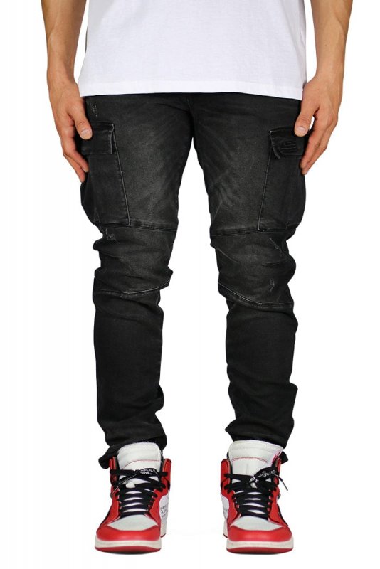 Black Cargo Jeans