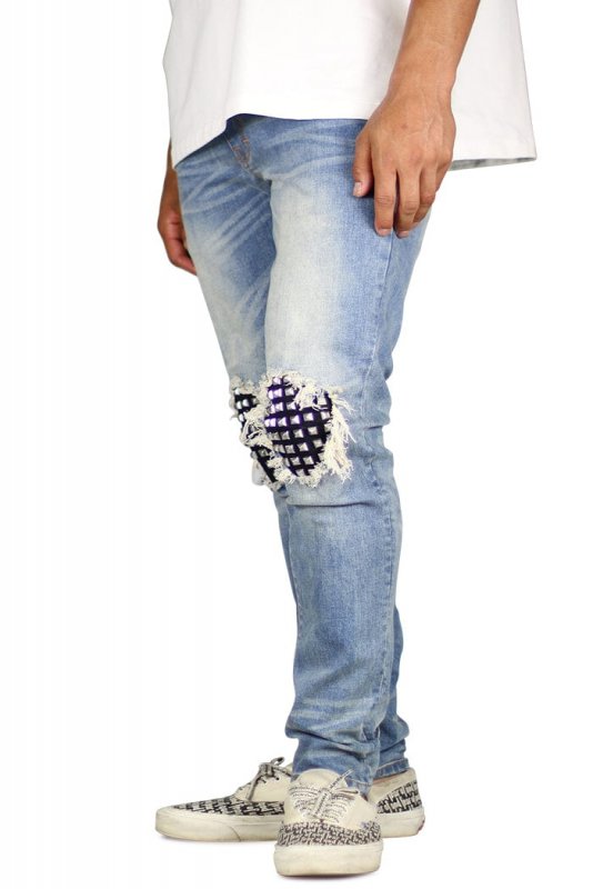 M.Blue Studded Jeans