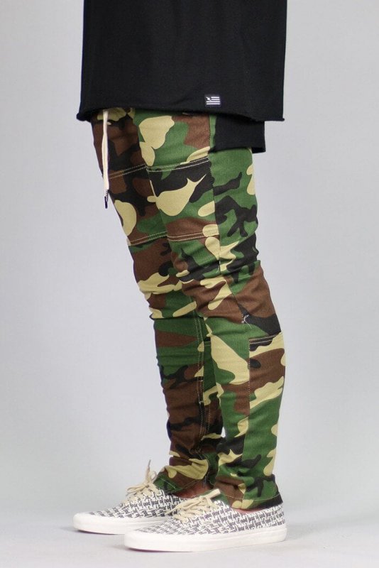 Woodland Camo Zipper Pants