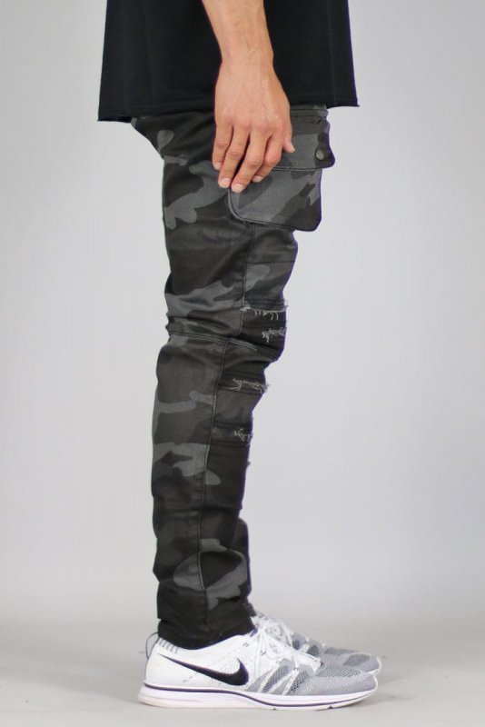Black Camo Cargo Pants