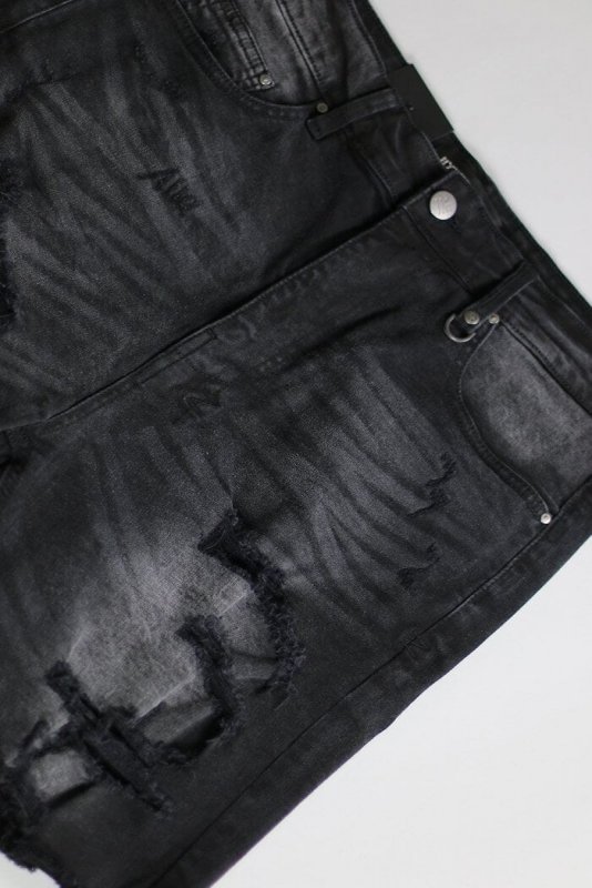 Black Thrasher Denim Shorts