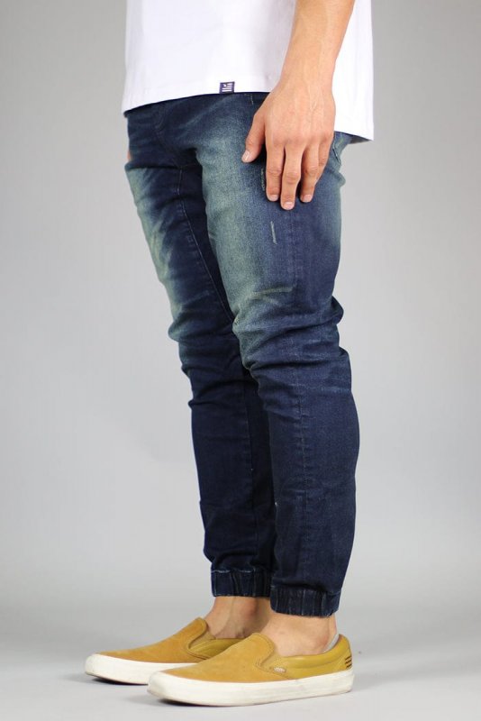 DK Blue Drop Crotch Denim Joggers