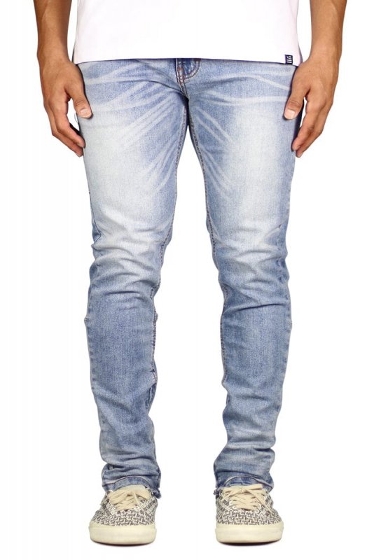 M.Blue Stack Zipper Jeans