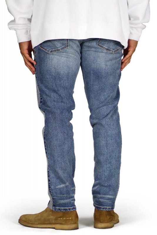 M.Blue Biker Track Jeans