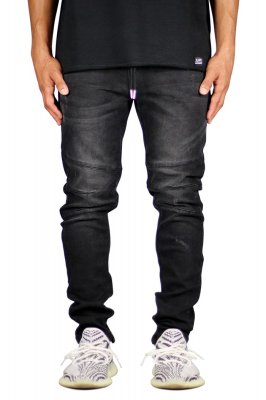 Black Gnu Zipper Jeans