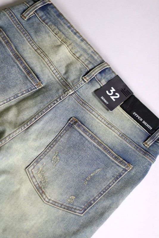 Indigo Moto Zipper Jeans