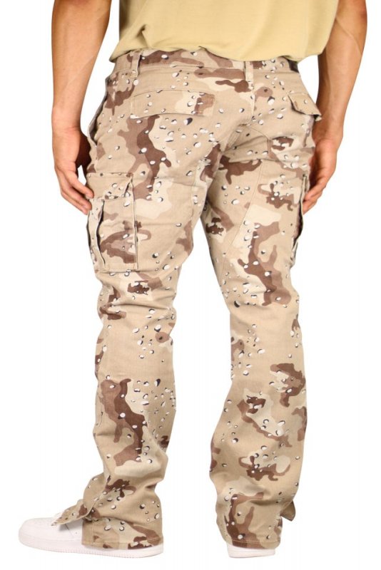 Desert Camo Flare Cargo Pants