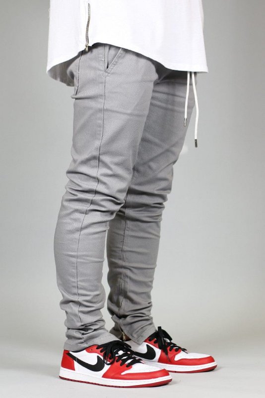 Gray Zipper Pants