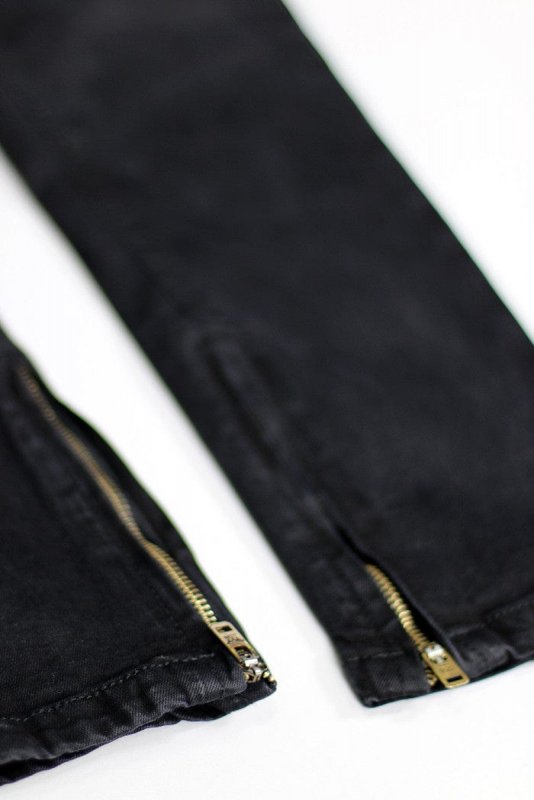 Black Gao Zipper Jeans