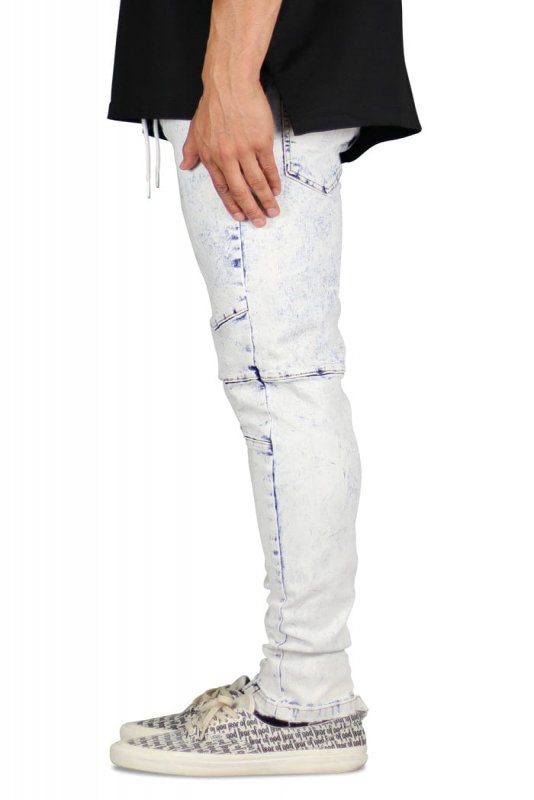 Bleach Blue Gnu Zipper Jeans