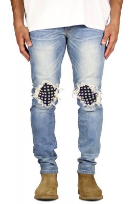 M.Blue Studded Jeans