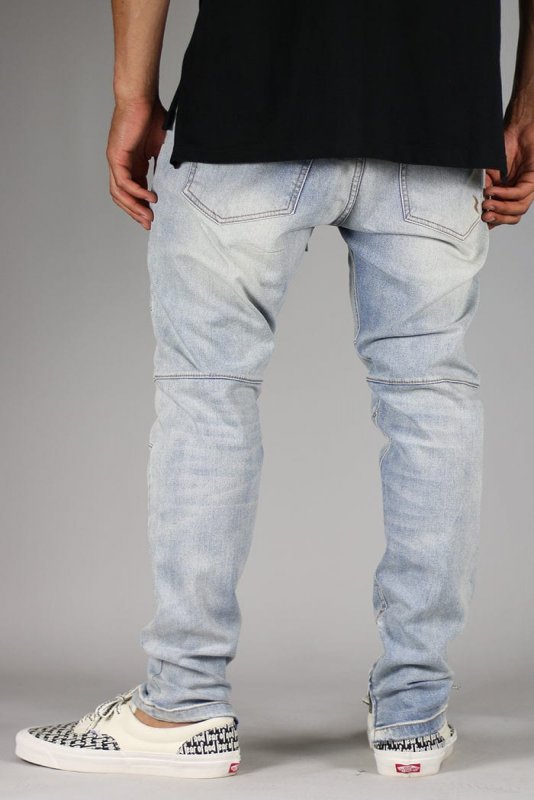 LT.Blue Gnu Zipper Jeans