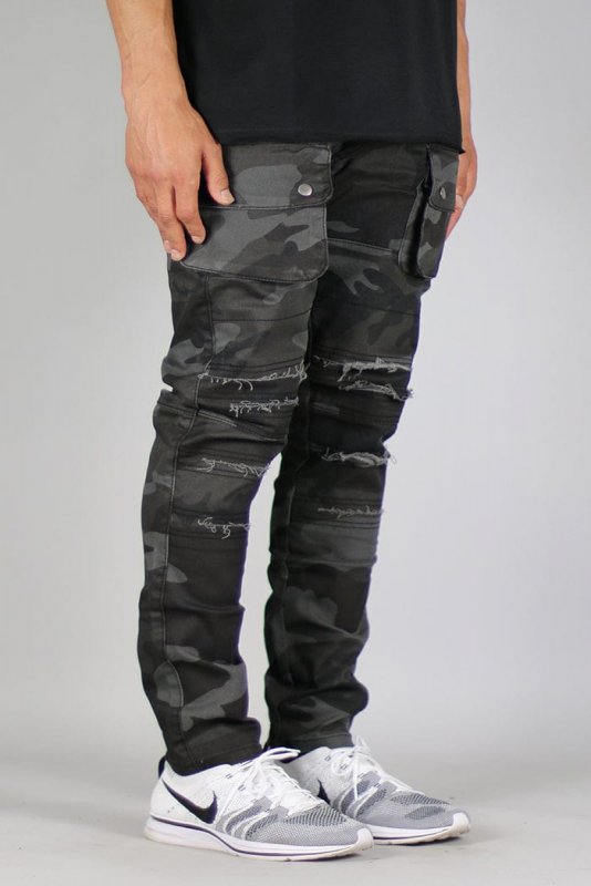 Black Camo Cargo Pants