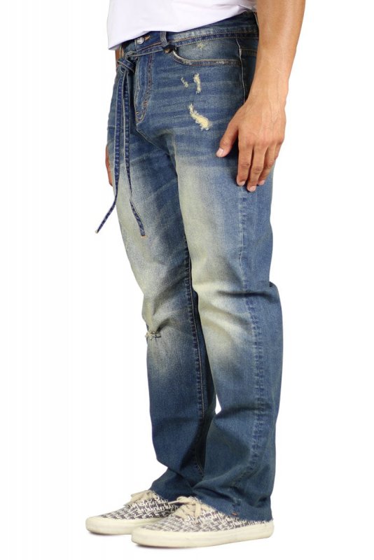 Deep Blue Straight Jeans