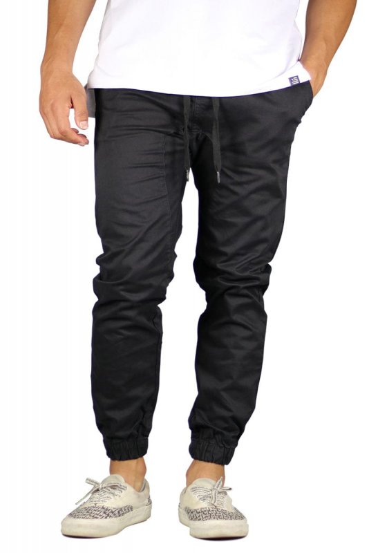 Black  Drop Crotch Joggers