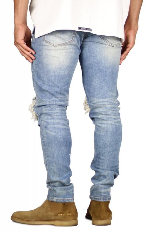 M.Blue Studded Jeans
