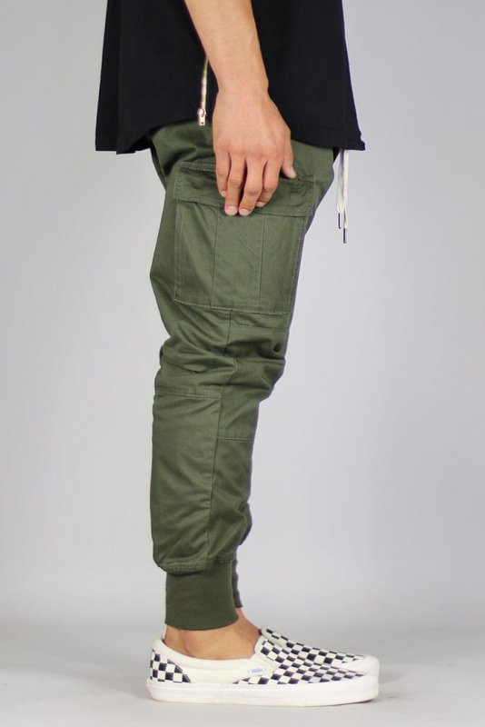 Olive Cargo Joggers