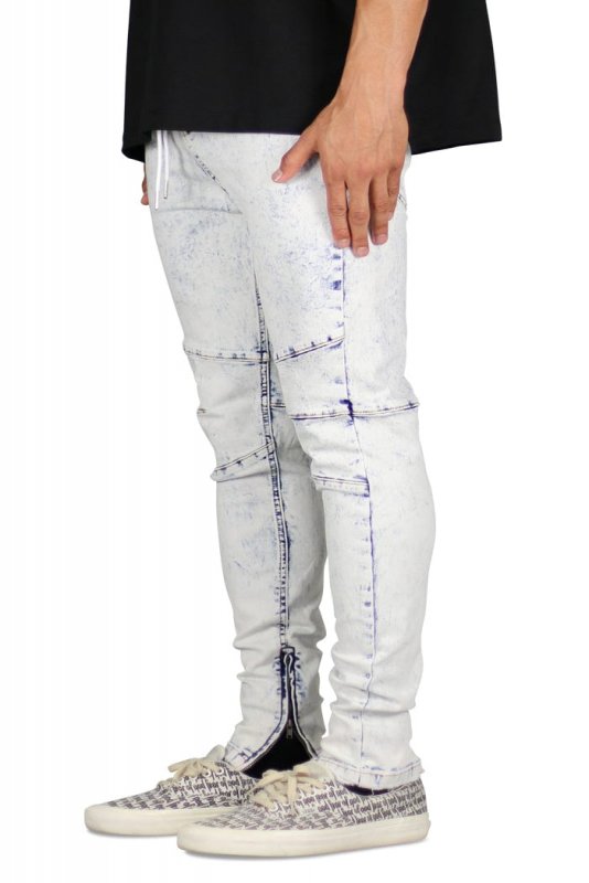 Bleach Blue Gnu Zipper Jeans