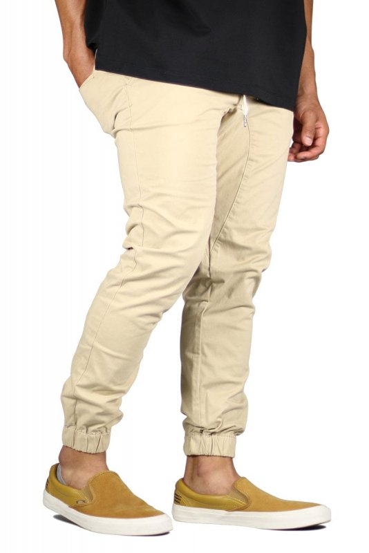 Khaki Drop Crotch Joggers