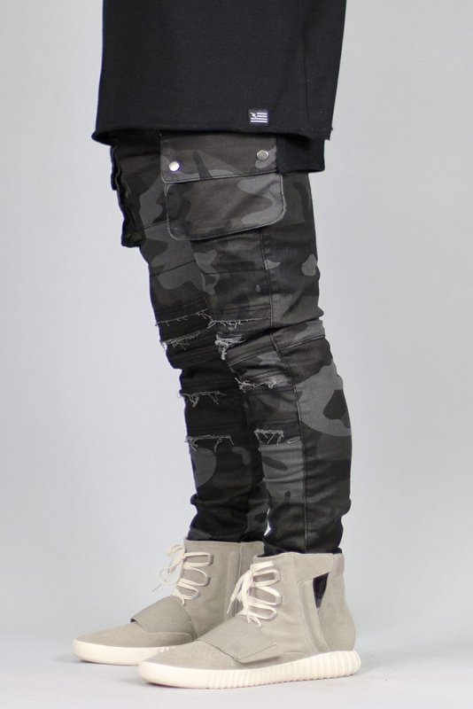 Black Camo Cargo Pants