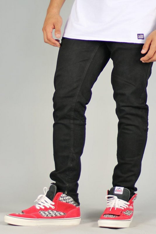 Jet Black Stack Zipper Jeans