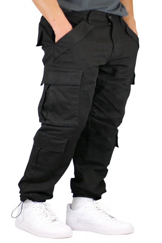 Black 8 Pocket Cargo Pants