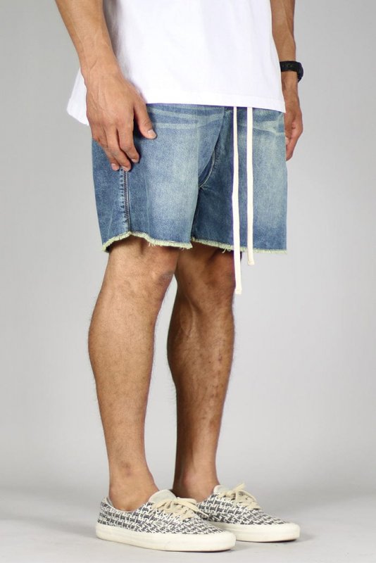 Indigo Drop Denim Shorts