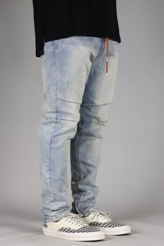 LT.Blue Gnu Zipper Jeans