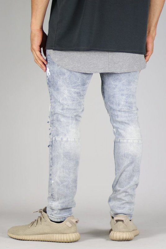 LT.Blue Rag Splatter Jeans