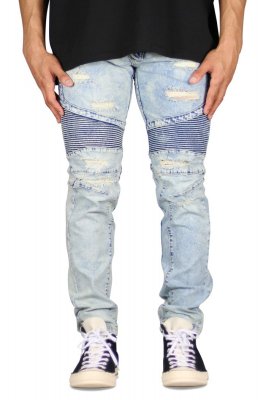 Hyper Blue Ara Biker Jeans